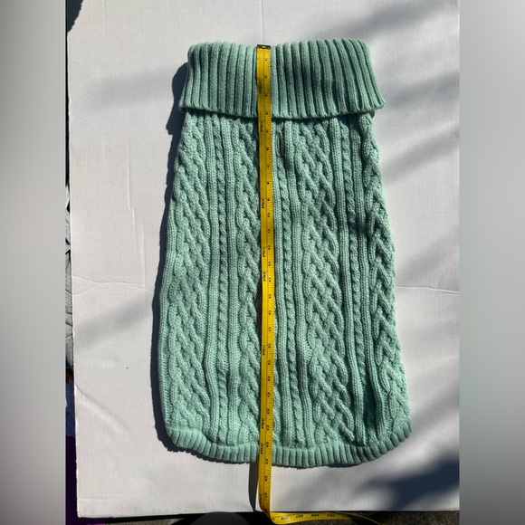 Mint Green Cable Knit Sweater - Picture 2 of 4